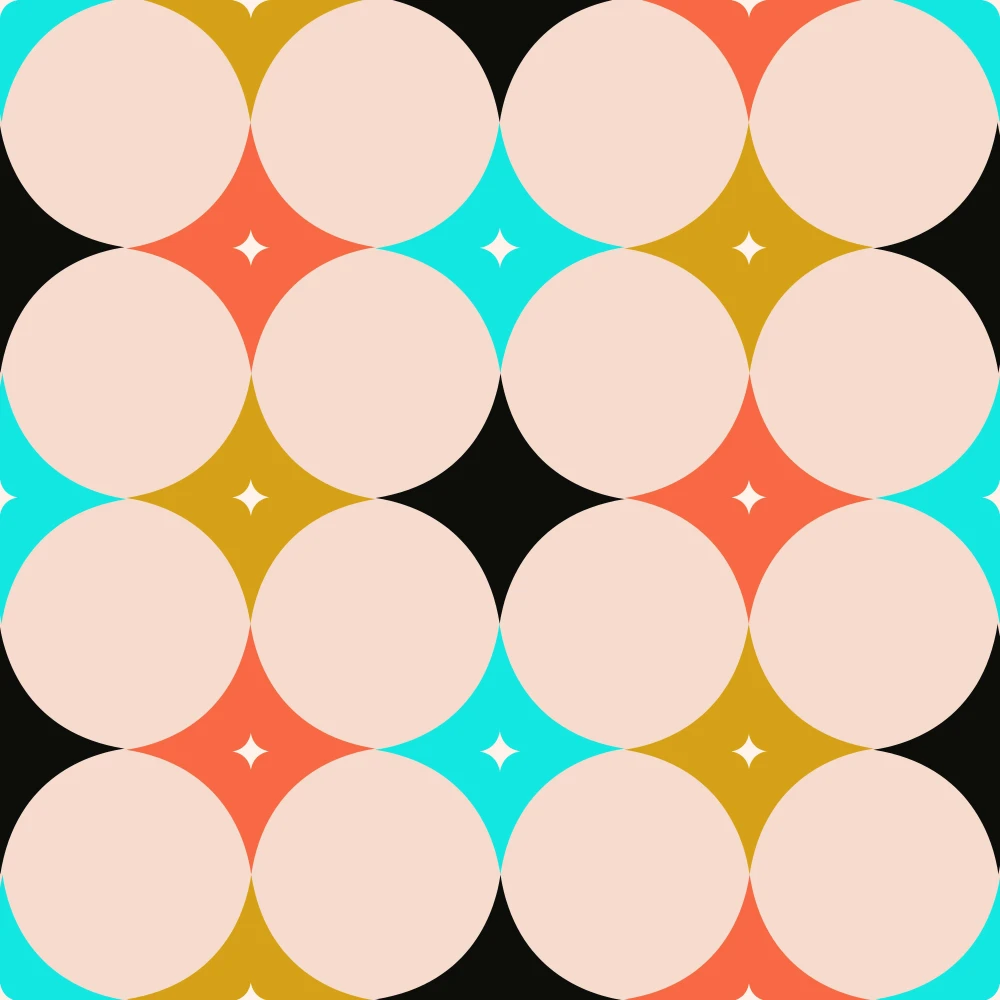 Obrazek kwadratowy - kolorowa grafika geometryczna koła