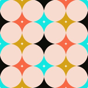 Obrazek kwadratowy - kolorowa grafika geometryczna koła