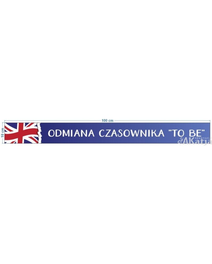 Naklejki edukacyjne na schody – odmiana czasownika to be