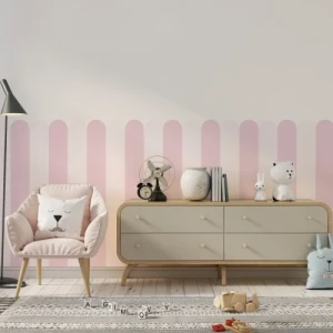Naklejka, Lamperia dekoracja ścienna do wnętrz różowa w stylu skandynawskim, boho