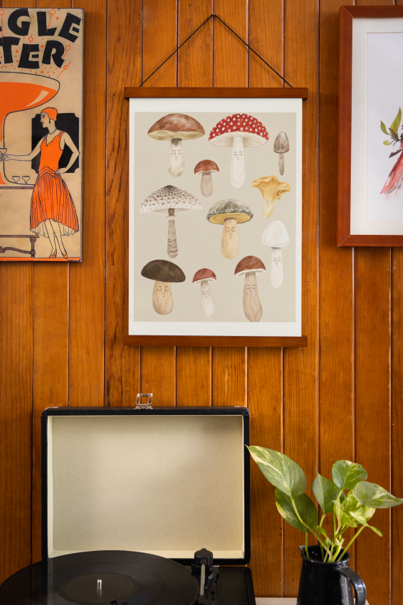 Plakat Edukacyjny Grzyby- Plakaty Na Ścianę Dla Dzieci MONTESSORI