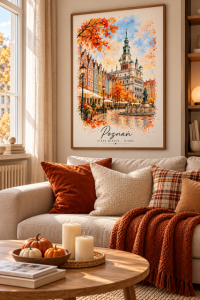 Plakat, Poznań Stare Miasto jesienią