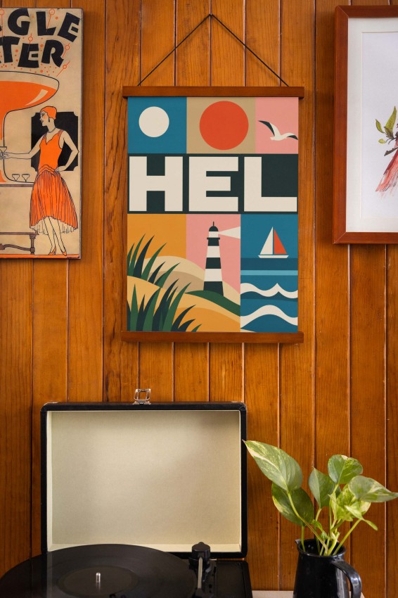 Plakat, Polskie Regiony retro - Hel kolorowy 4rooms