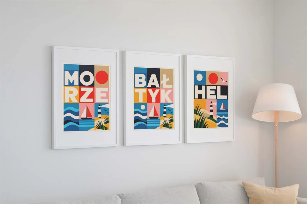 Plakat, Polskie Regiony retro - Morze kolorowe
