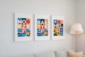 Plakat, Polskie Regiony retro - Morze kolorowe