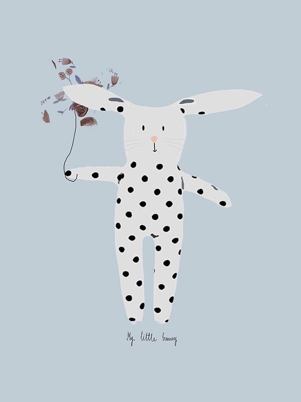 niebieski króliczek